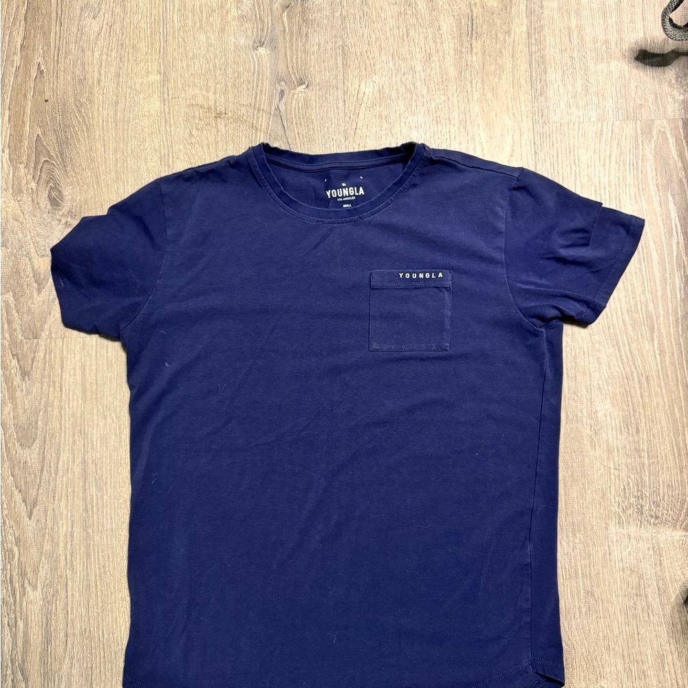 YoungLA Men's Deep Blue Short Sleeve Tee